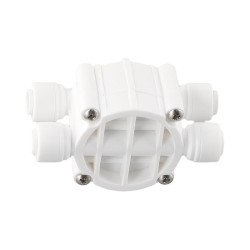 Vanne d'arrêt automatique à 4 voies pour osmoseur, idéale pour la régulation et la protection des systèmes de filtration d'eau.