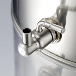 Conteneur aggraffé inox 50 L avec robinet – Réserve huile d’olive Maroc