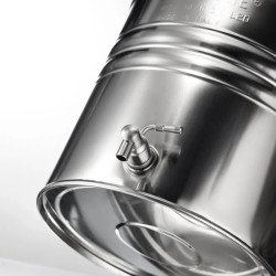 Conteneur aggraffé inox 50 L avec robinet – Réserve huile d’olive Maroc