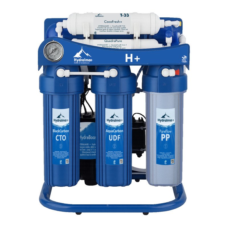 Filtre à eau Hydralma® H+ 7 étapes avec osmose inverse 100 GPD Maroc