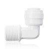 Raccord coudé mâle 3/8 vers raccord rapide 3/8 pouces Hydralma® pour la connexion sécurisée d'une pompe d'osmoseur au Maroc