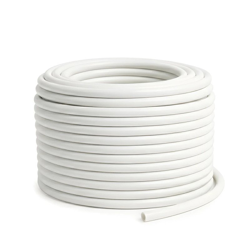 Rouleau de tuyau souple blanc 3/8 de pouce Hydralma® en polyéthylène de qualité alimentaire pour raccordement à haut débit