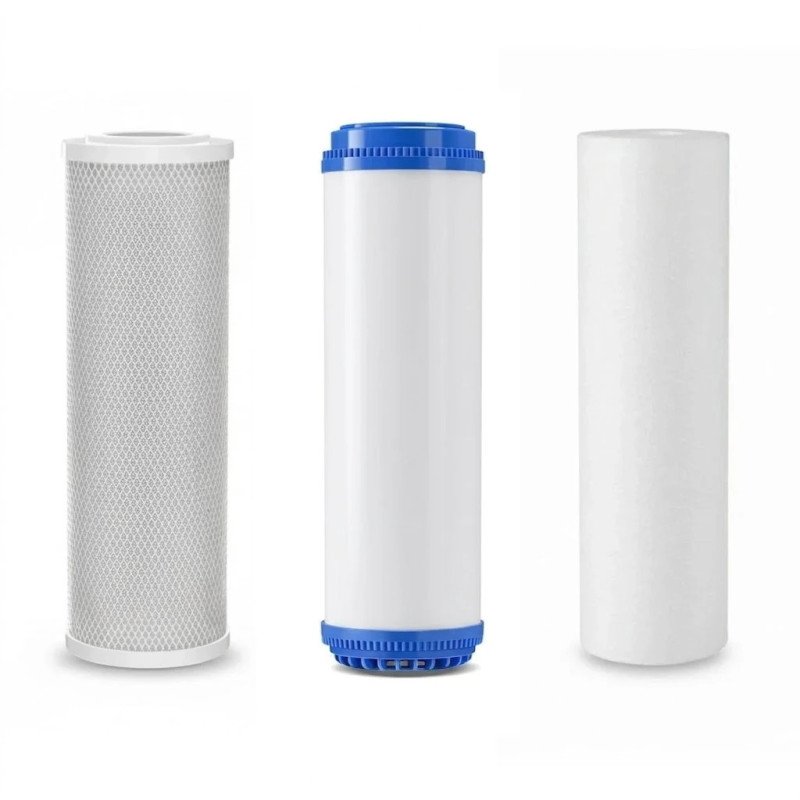 Pack 3 Cartouches Filtre à Eau et Osmoseur PP UDF CTO 10" | Kit Universel