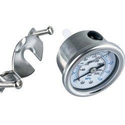 Manomètre de filtration d'eau avec cadran précis jusqu'à 14 bars, idéal pour le contrôle de pression au Maroc.