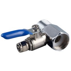 Vanne d'alimentation en T en cuivre massif chromé de haute qualité avec filetage 1/2 et robinet d'arrêt 1/4 au Maroc