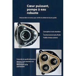 Tête de pompe osmoseur conception à trois chambres, matériau polyamide alimentaire résistant à la corrosion au Maroc.