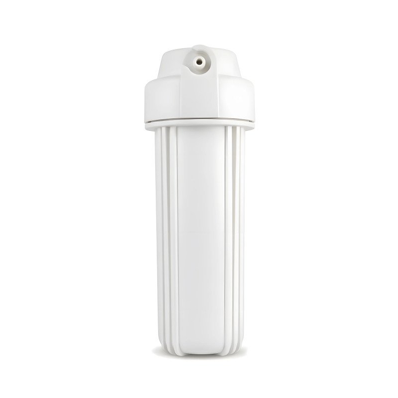 Porte-filtre blanc 10 pouces anti-UV avec connexion rapide 3/8 pour osmoseur et système de filtration d'eau au Maroc.