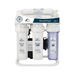 Osmoseur d'eau Hydralma® EcoVital 7 étapes avec pompe booster et robinet Inox SS304 pour la purification de l'eau au Maroc