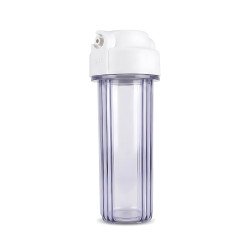 Bol de filtration transparent pour osmoseur permettant de surveiller l'état d'encrassement de la cartouche filtrante.
