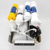 Osmoseur compact - Filtration par osmose inverse : détail des 6 étapes de traitement pour éliminer métaux lourds et chlore.