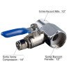 Raccord d'alimentation 1/2" avec vanne 1/4" : adaptateur en métal chromé pour l'entrée d'eau de l'osmoseur au Maroc.