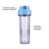Porte filtre 10 pouces transparent : bocal de filtration d'eau pour osmoseur et purificateur domestique au Maroc.