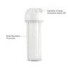 Porte filtre 10 pouces blanc : bocal de filtration robuste pour système d'osmose inverse et purificateur d'eau au Maroc.