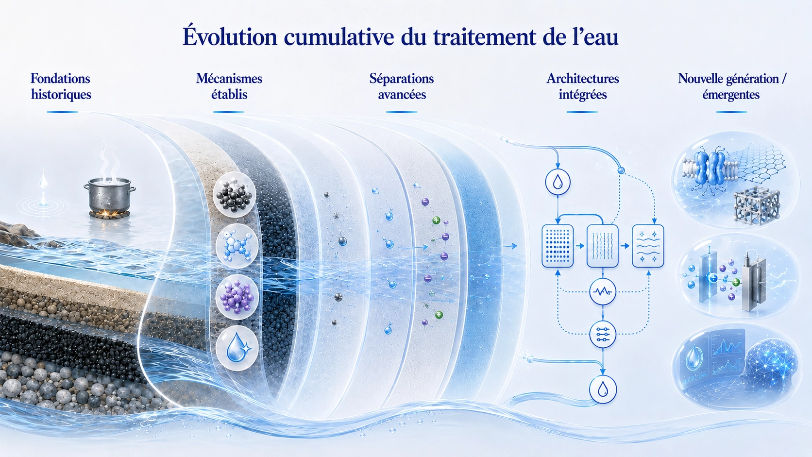Évolution cumulative des technologies de filtration et de traitement de l’eau