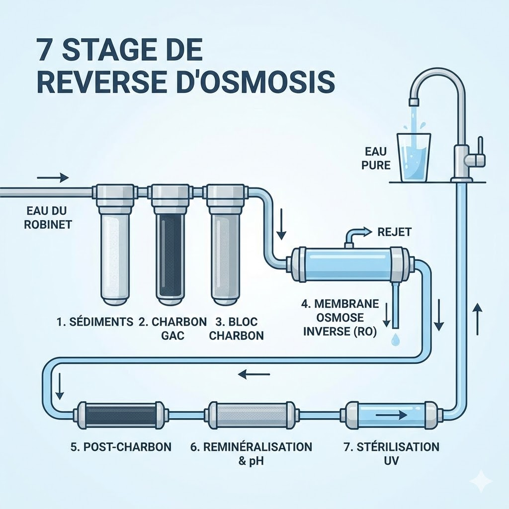 Osmoseur Inverse  Comment Fonctionne-t-il  (Guide Étape par Étape)
