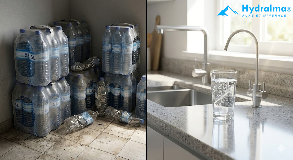 Filtre à eau vs eau en bouteille : quel est le meilleur choix pour la famille au Maroc ?