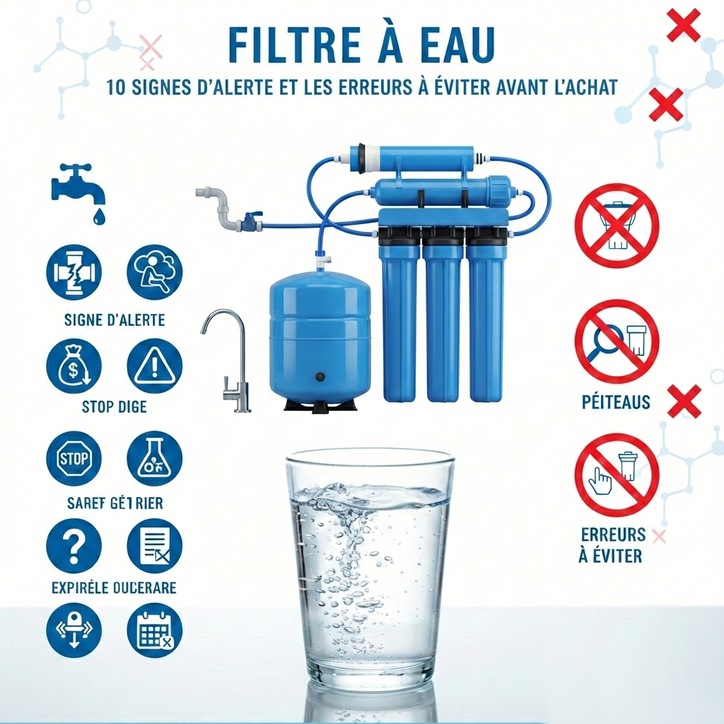 Filtre à eau 10 signes d’alerte et les erreurs à éviter avant l’achat