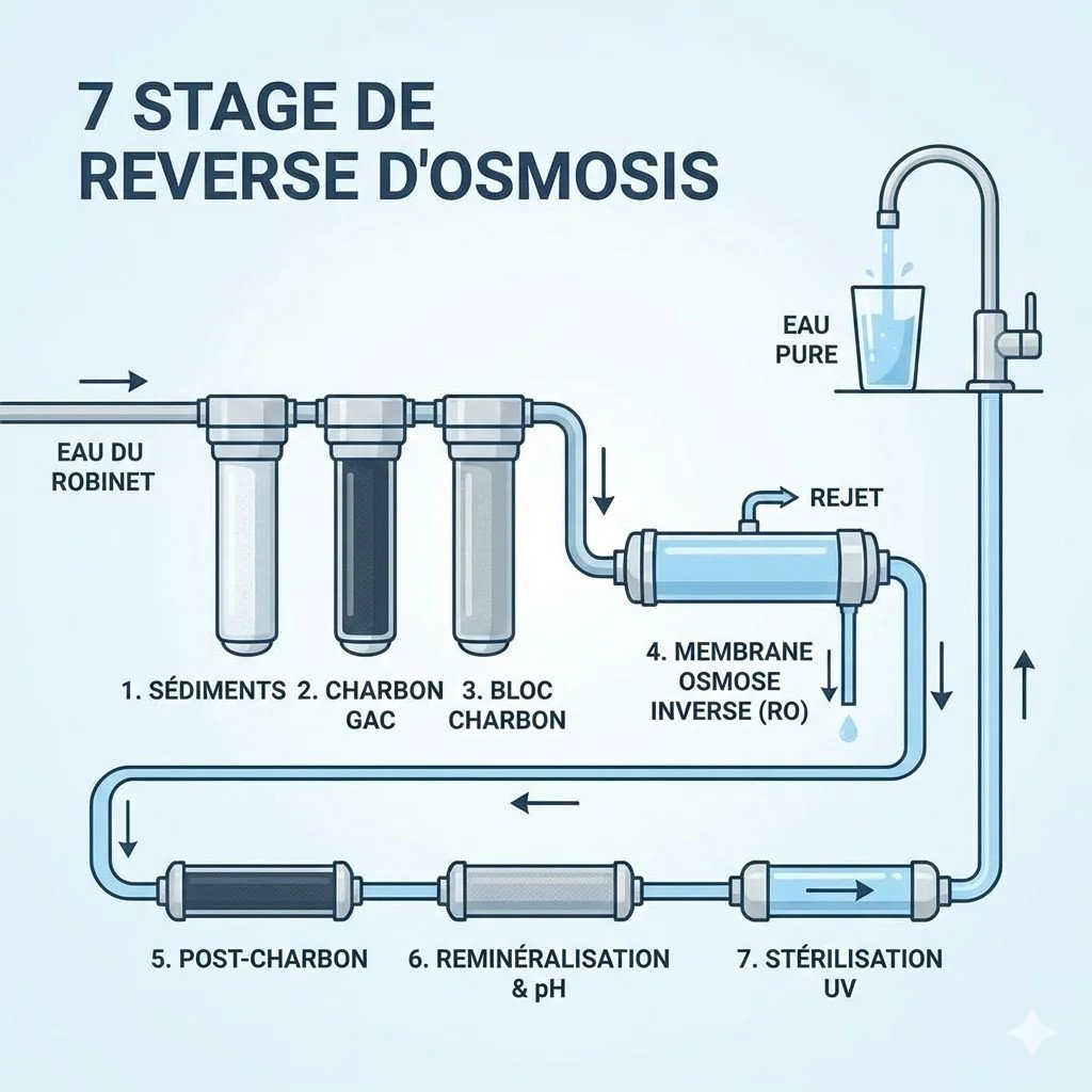 Osmoseur Inverse  Comment Fonctionne-t-il  (Guide Étape par Étape)