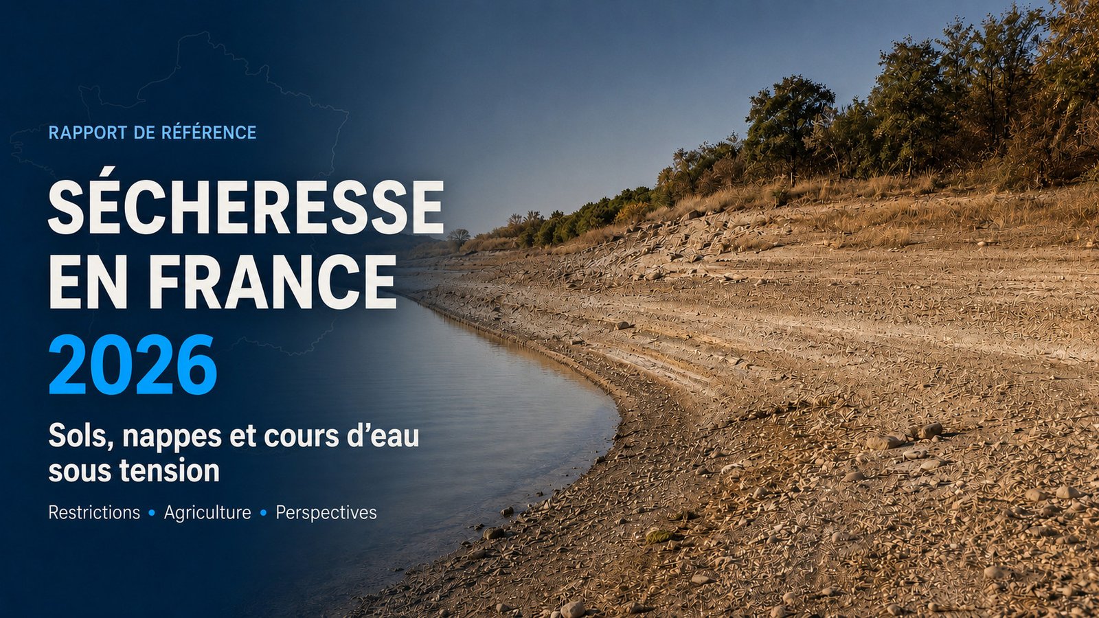 Sécheresse en France 2026 : état des lieux, restrictions d’eau, nappes phréatiques et perspectives